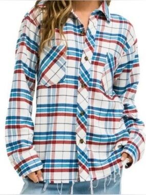 Aviator Nation Montauk Plaid Western Flannel Shirt Unisex Size